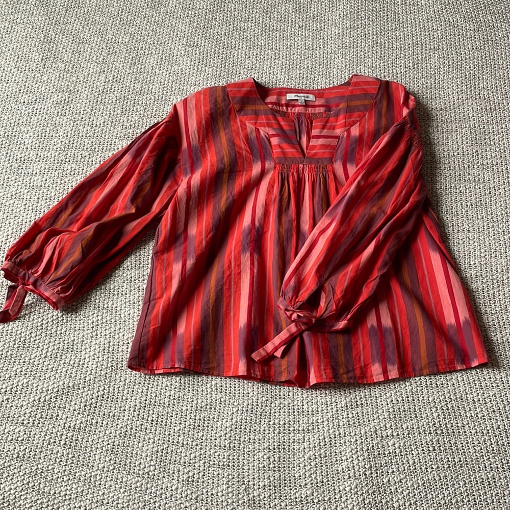 Madewell Cropped Blouse. Size S.